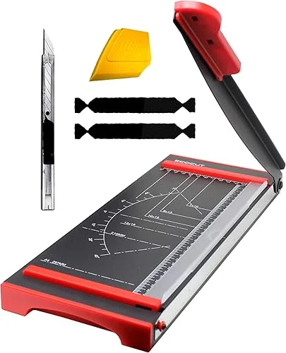 VViViD Ecocut 12 Inches Guillotine Style Paper Craft Cutter W/Ruled Base (Cutter w/Toolkit)