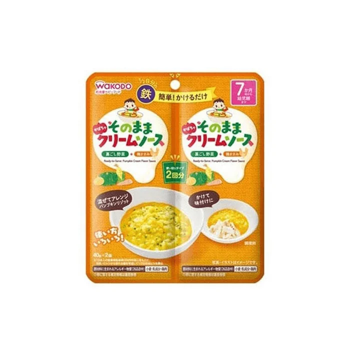 Wakodo Baby Food Pumpkin Cream Flavor Sauce 40g*2