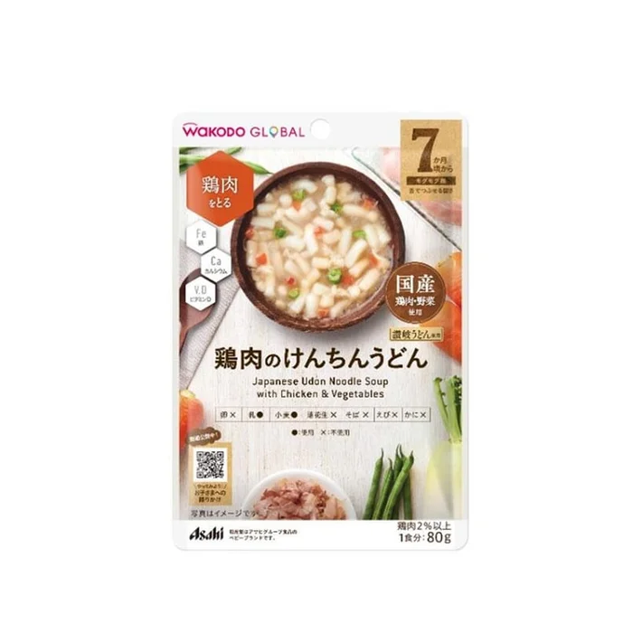 WAKODO Japanese Udon Noodle Soup with Chicken & Vegetables (7 months+) 80g