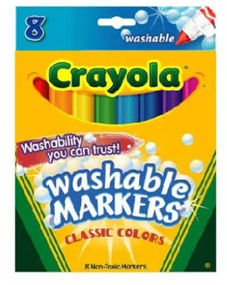 Washable Broad Line Markers, 8-count