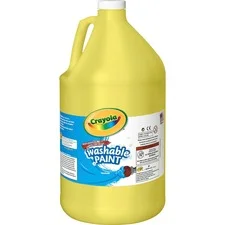 Washable Paint, Yellow, 1 Gal Bottle