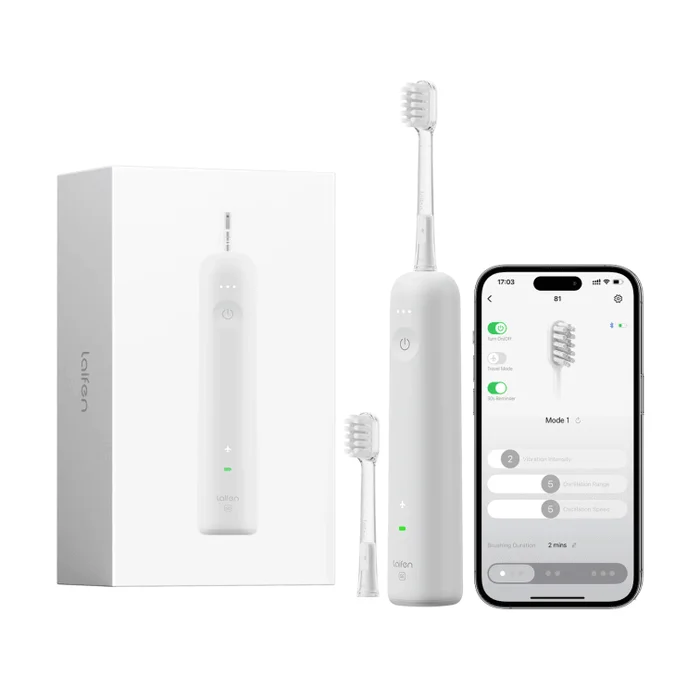 Wave Special Electric Toothbrush for Adults – 2025 Version App Control 2 Brush Heads Waterproof Gift for Couples (Matte Gray)