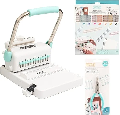 We R Memory Keepers, Cinch Book Binding Machine 2 Ultimate Bundle, Includes Cinch Machine, Needle Nose Wire Cutters, and 16 Piece Binding Wire