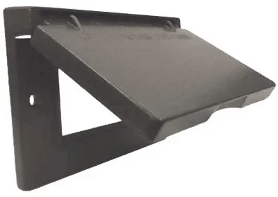 Weatherproof Horizontal Gfi Flip Cover, Single Gang, Bronze