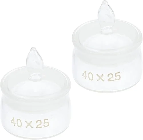 Weighing Jar Bottle 2pcs Weighing Bottle Glass Weighing Jar Glass Weighing Can Labs Weighing Holder Tool Laboratory Weighing Holder Sampling Weighing Jar Simple Weighing Holder