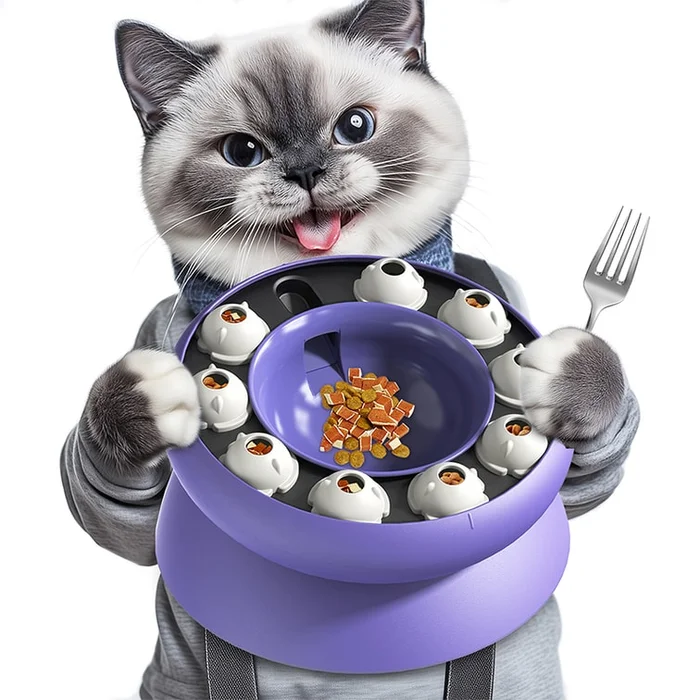 WEIGHT LOSS BOWL PUZZLE TOY Purple 1PCS