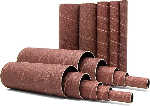 WEN 6535SPA Oscillating Spindle Sandpaper Sanding Sleeves with 5-5/8-Inch Height, Assorted Grits, 15 Pack