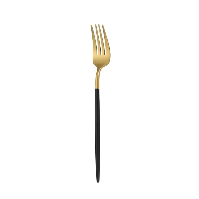 Western Tableware Cutlery Forks Black Gold 1 Piece