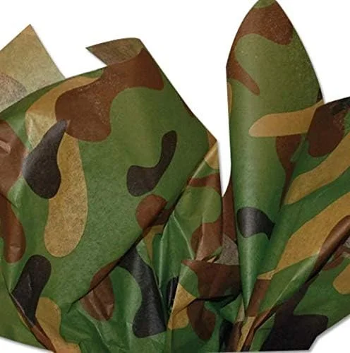 Westman Works Camouflage Tissue Paper 20×30 Inch, Pack of 20, Green, Perfect for Men's Crafts & Father's Day Gift Wrap