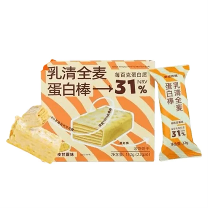 Whey Whole Wheat Protein Bar Yangzhi Ganlu flavor 132g per box