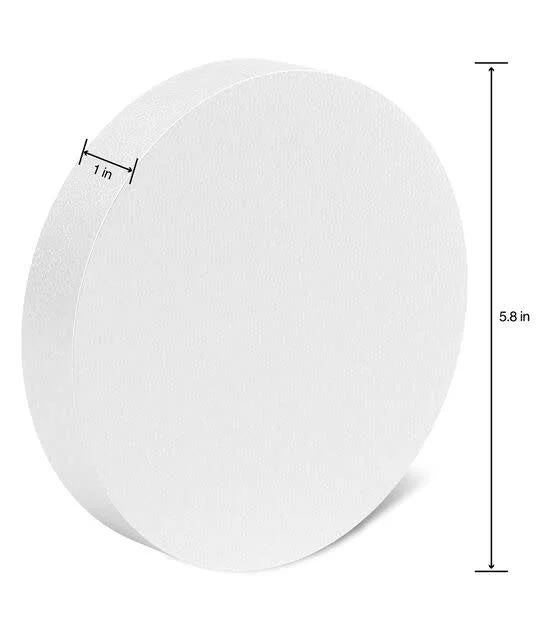 White Bead EPS Foam Disc 6″x1″
