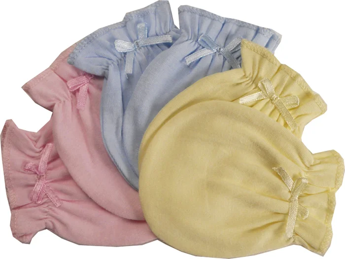 White Infant Mittens 3pk