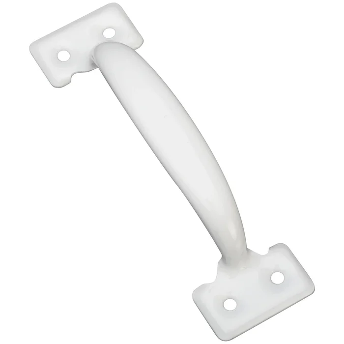 White Utility Pull Handle, 5 And 3 Quarter Inches Length