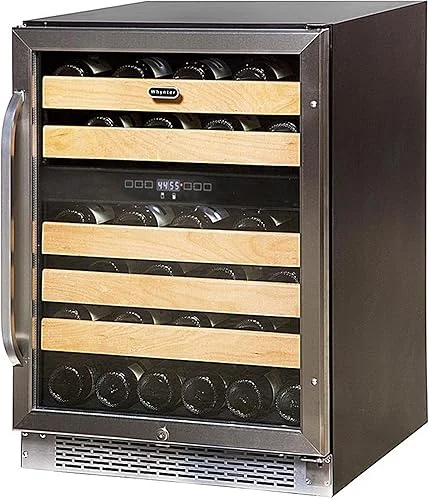 Whynter BWR-461DZ Dual Zone Built-In Wine Refrigerator, 46-Bottle