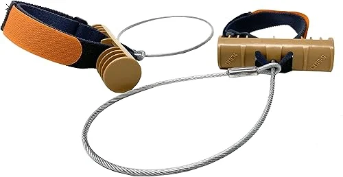 Wild Game Cuffs Deer Drags – Compact, Light Weight, Fast, Easy to Use Game Dragger – 17” Cable – Brown Handle – Made in The USA.