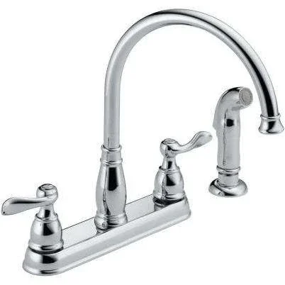 Windemere 2-handle Kitchen Faucet, Side Spray, Chrome