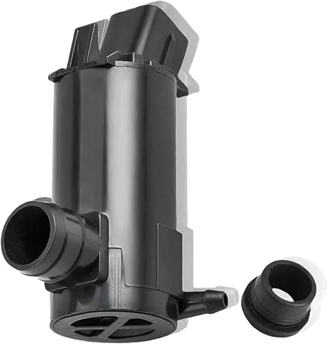 Windshield Washer Pump w/Grommet Compatible with Hyundai Accent Elantra Sonata Tiburon Replacement for Kia Cadenza Forte Optima Spectra Replaces 98510-26000, 9851-1C000, 98510-2G000, 98510-1C500
