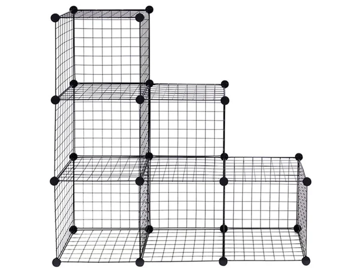 Wire 6 Cube Grid Organizer