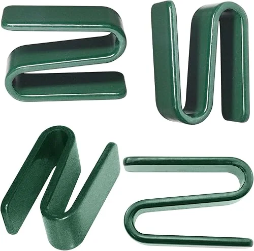 Wire Shelving S Hook 4PCS Green Paint Steel S Clips For Wire Shelf System