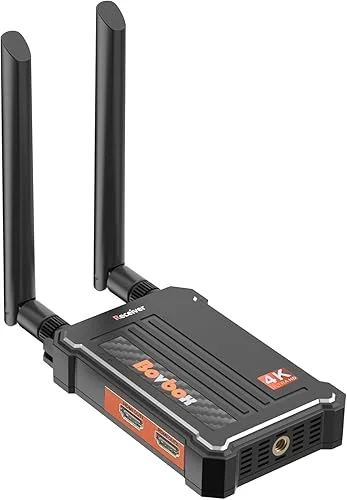 Wireless HDMI Extender Receiver 4K(RX Only), HDMI Wireless Receiver 4k Support Up to 1 TX to 4 RX Connections Form Laptop Computer PS4/5 to HDTV Projector DSLR(1 Receiver Only)