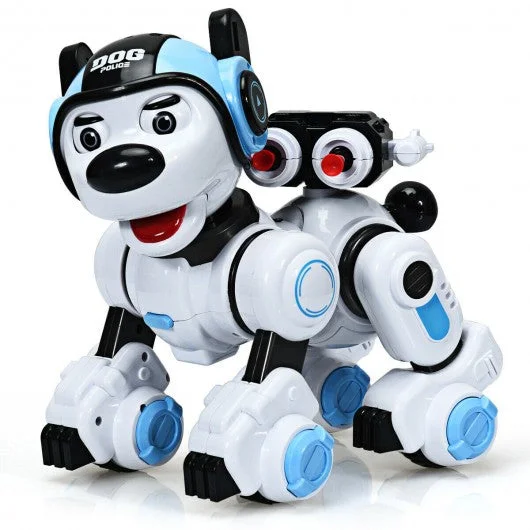 Wireless Programmable Interactive Remote Control Robotic Dog-Blue
