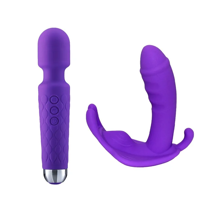 Wireless Waterproof Panty Vibrator Plus Wand Massager