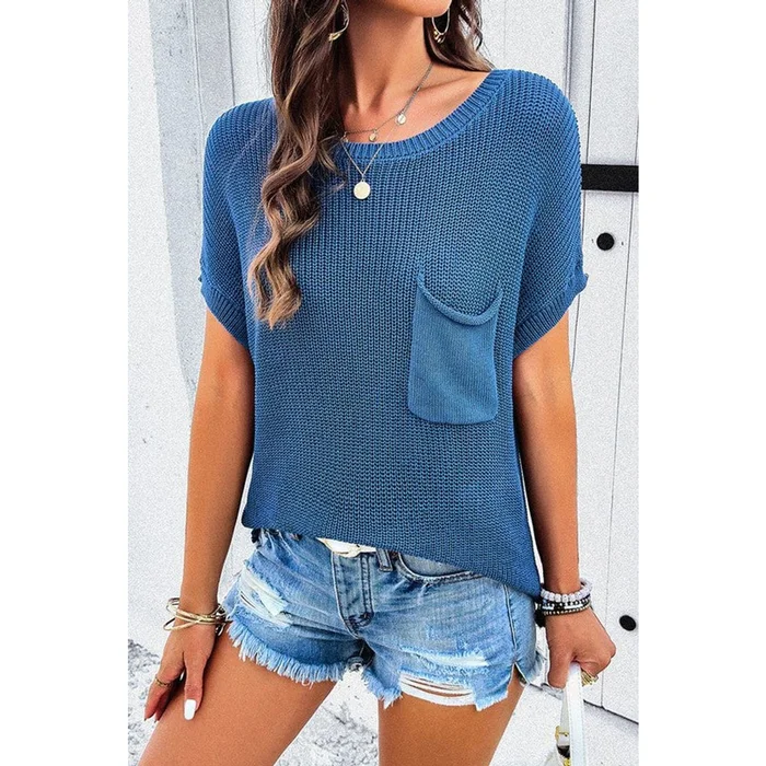 Women's Easy Breezy Pocketed Knit Sweater Top