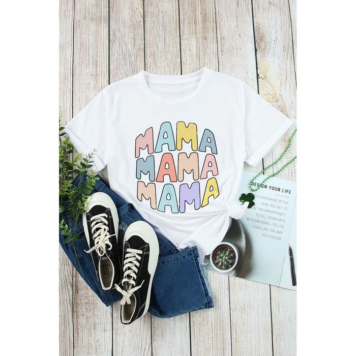 Women's 'MAMA' Short Sleeve Casual T-Shirt