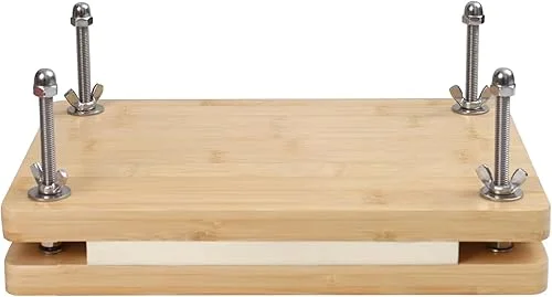 Wooden Book Press Bookbinding, Portable Paper Press Tool Handmade Bookbinding Supplies for Craft Enthusiasts, 11.8 x 7.8 Inch