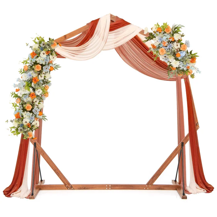 Wooden Wedding Arch Solid Wood Arbor Backdrop Stand for Wedding Ceremony
