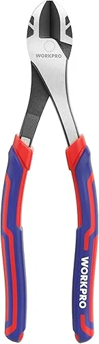 WORKPRO 8 Inch High Leverage Diagonal Pliers, Wire Cutters Heavy Duty in CRV Steel, Diagonal Cutters for Cutting Wires