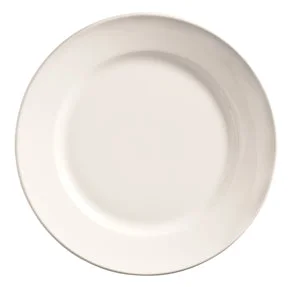 World Tableware Porcelana Rolled Edge Wide Rim Plate 6.25″- Bright White-36 Each-1/Case