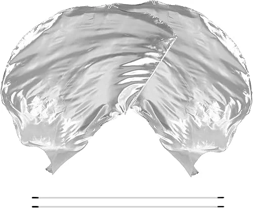 Worship Flags, Praise Dance Flags for Church Worship, Prayer Flags with Flexible Rod, 55'', 2 Pack,Silver