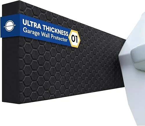 WP01 Garage Wall Protector Car Door Protector, Tool-Free, Designed in Australia (Black, 2 Pack)