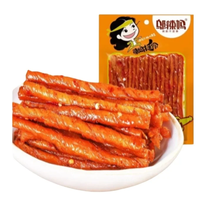 Wu Spicy Mom Drunken Bean Tendon Hunan Specialty Tofu Spicy Snack Child's Spicy Bean Roll Snack 70g*1 bag