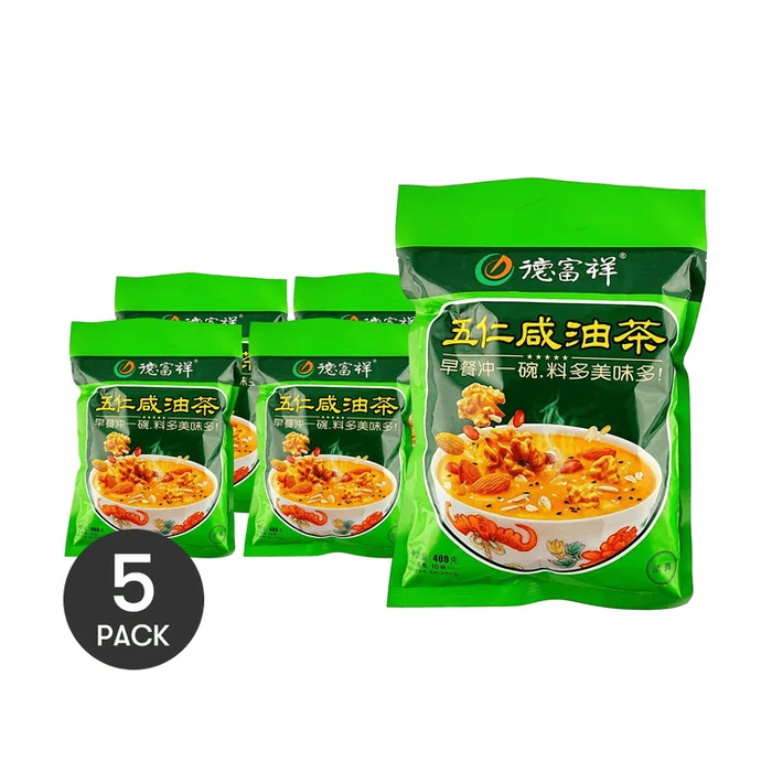 Wuren Salted Friedflour , 400g *5【5 Packs】