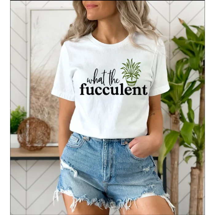 'What the Fucculent' WTF Succulent Plant T-Shirt