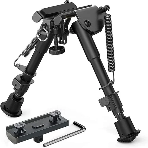 Xaegistac Rifle Bipod Adjustable 6-9 Inch Bipods with Quick Release Adapter for M Lock Rail,Lightweight and Stable for Hunting and Shooting