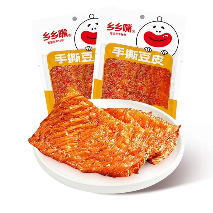 Xiangxiangzui Hand-Shredded Spicy Tofu Skin 65g x 4 Packs