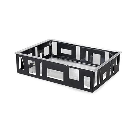 XL Rectangular Black Matte Ice Tub w/ Insert