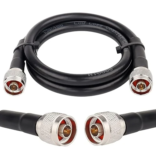 XRDS -RF N Male to N Male Cable 3FT, Low Loss KMR400 Coax Extension Cable for 3G/4G/5G/LTE/GPS/WiFi/RF/Ham/Radio to Antenna or Phone Signal Booster Use