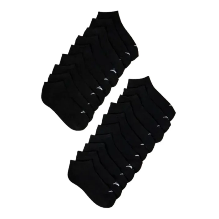 Xtreme Women's No-Show Black Socks, Size 10-13 (20-Pair)