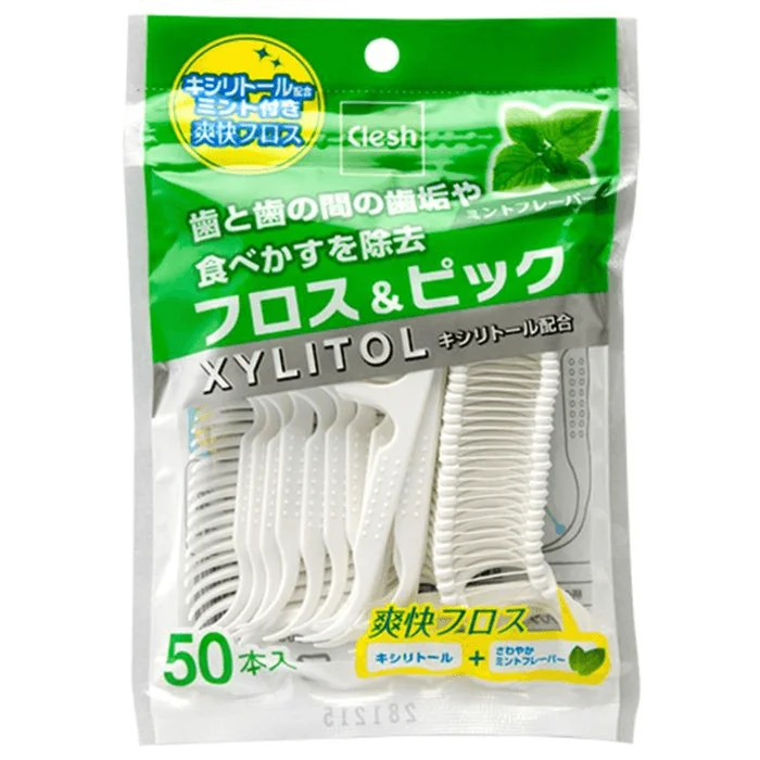 Xylitol-containing Refreshing Floss & Pick [50 pieces]