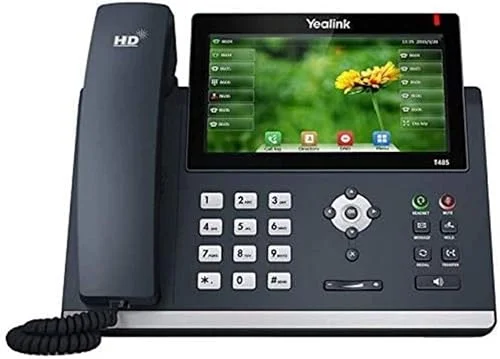 Yealink T48S IP Phone, 16 Lines. 7-Inch Color Touch Screen Display. USB 2.0, Dual-Port Gigabit Ethernet, 802.3af PoE, Power Adapter Not Included (SIP-T48S).
