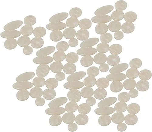 Yibuy Saxophone Key Buttons Pearl Inlays for Alto Tenor Soprano Sax Pack of 90