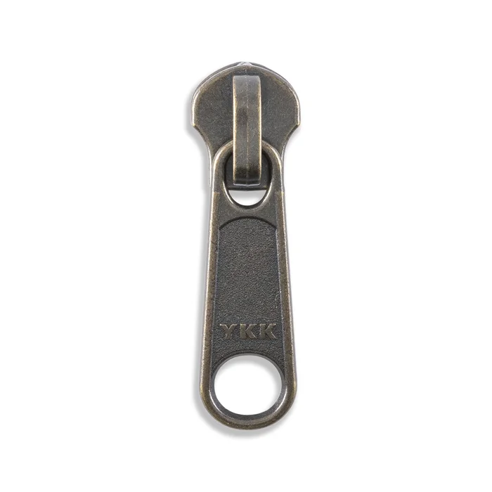 YKK #4.5 Metal Long Bag Zipper Pulls – 10/Pack – Antique Nickel