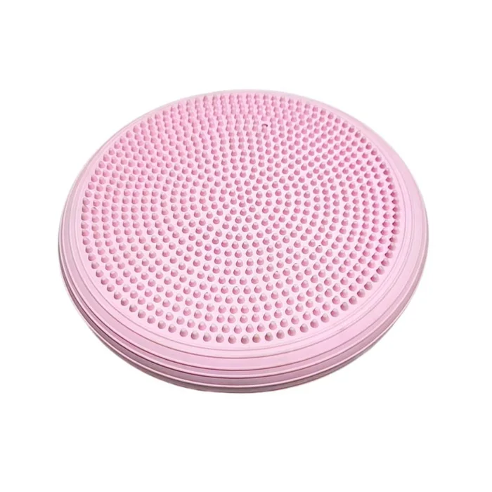 Yoga inflatable cushion balance plate pvc equipment massage ball ankle strength pink frosted 1 pack