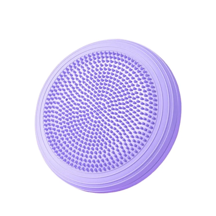 Yoga inflatable cushion balance plate pvc equipment massage ball ankle strength purple frosted 1 pack