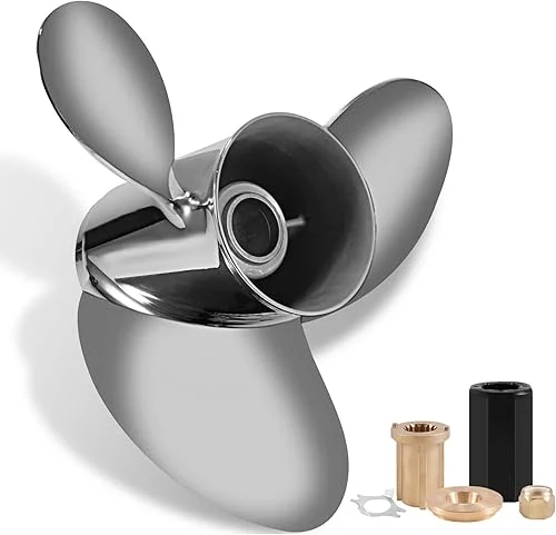 YOUNG PROPS 14 1/4 x 17Replace OEM#48-16314A46 Stainless Steel Outboard Boat Propeller for Mercury Engine 135-300HP/Mercruiser Alpha One 14.25dia x 17 Pitch Hub Kits Included 15 Spline Tooth RH