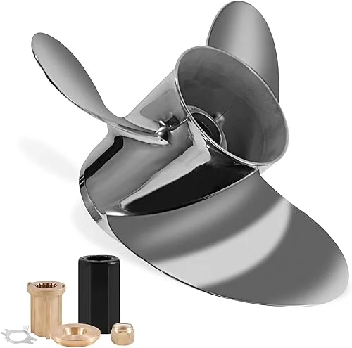 YOUNG PROPS 14 1/4 x 23 Replace Stainless Steel Outboard Boat Propeller for Mercury Engine 135-300HP/Mercruiser Alpha One 14.25dia x 23 Pitch Hub Kits Included 15 Spline Tooth RH